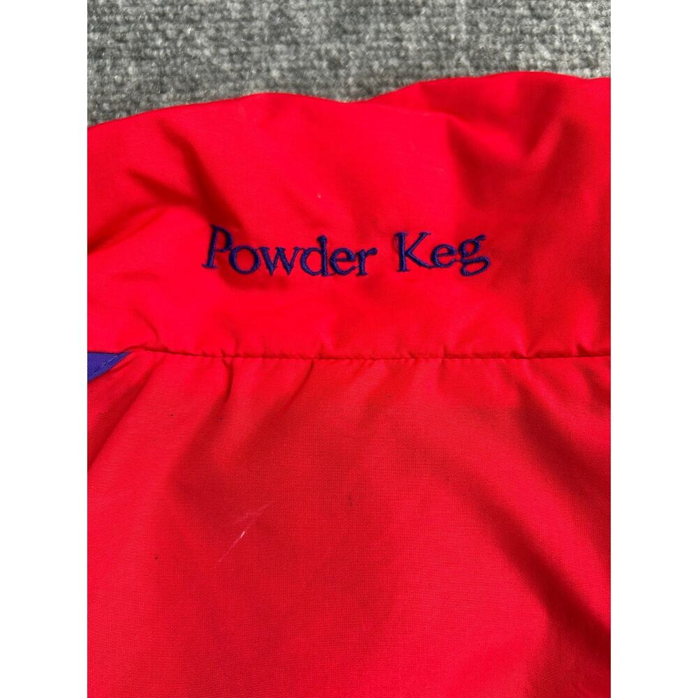 90s Vintage Columbia Powder Keg Ski Jacket Men's Large Red Purple Made in Korea - Picture 4 of 14